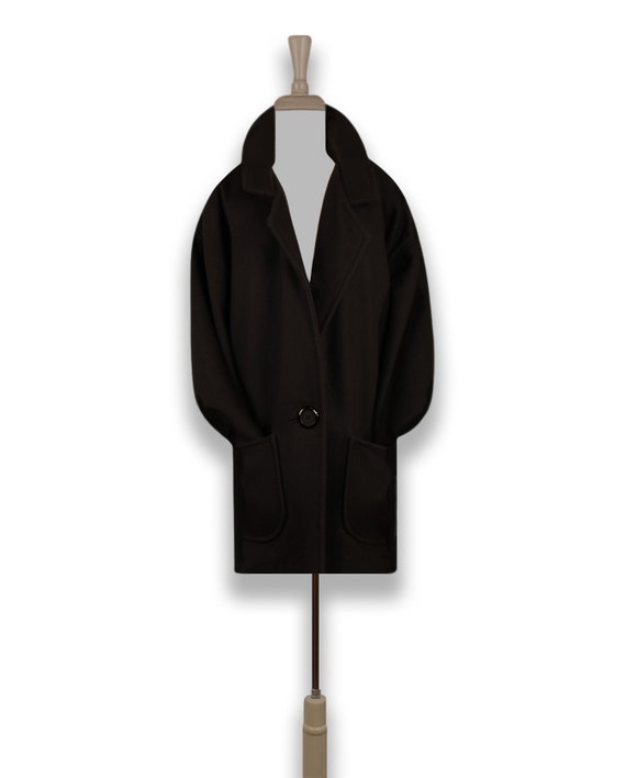 Womens Wool Coat- Winter Coat- Black Coat- Oversi… - image 5