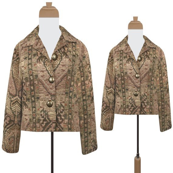 Bolero Jacket- Tapestry Jacket- Tribal Jacket- Sou