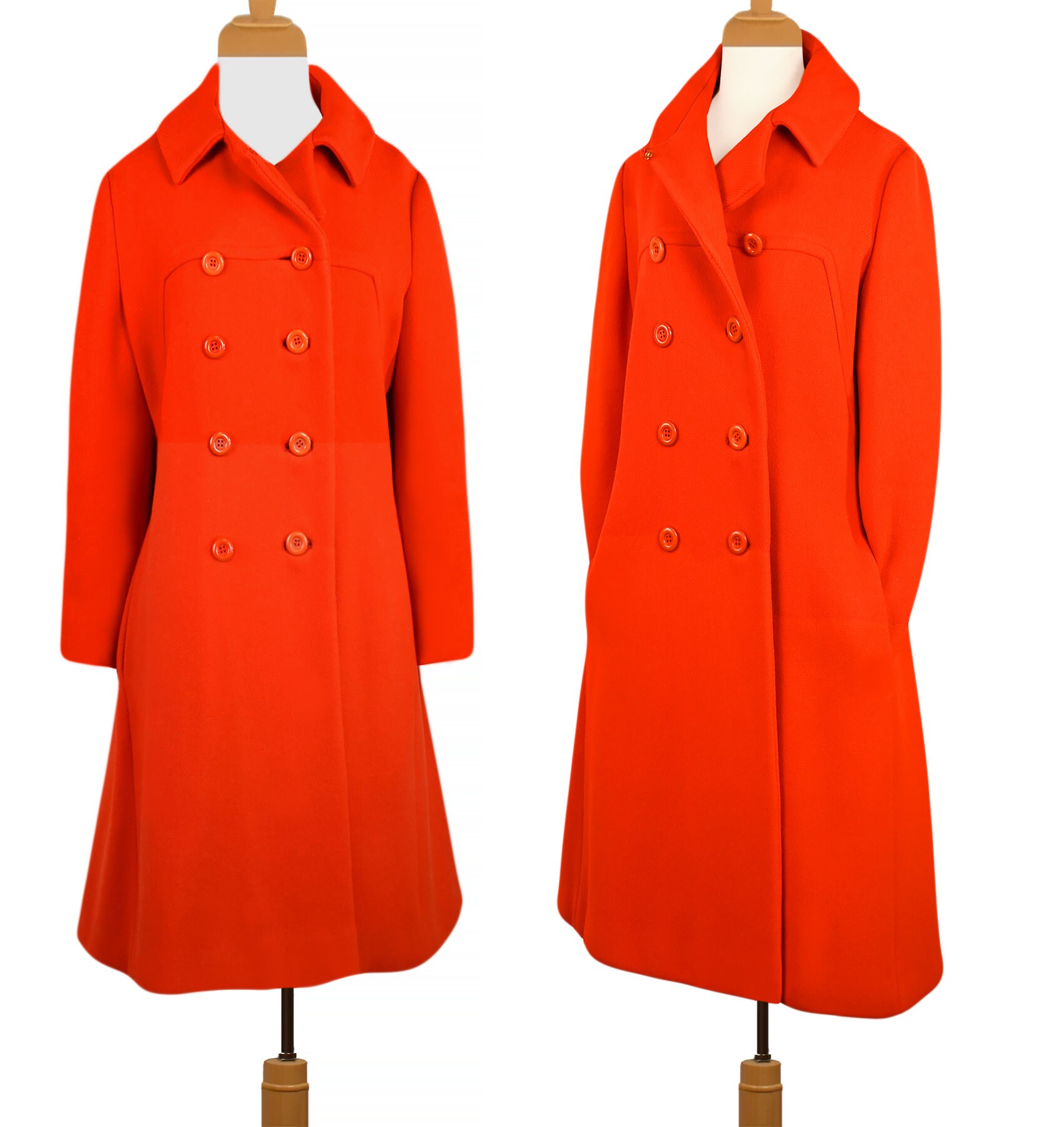 Womens Vintage Coat Long Coat Pea Coat 