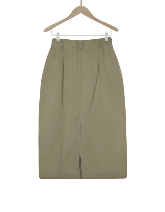 Khaki Skirt- Khaki Midi Skirt- Khaki Cargo Skirt-… - image 5