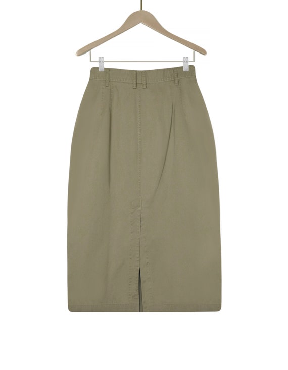 Khaki Skirt- Khaki Midi Skirt- Khaki Cargo Skirt-… - image 5