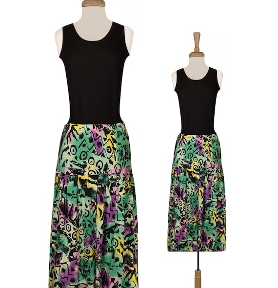 Women's Vintage Skirt- Long Bohemian Skirt- Boho S