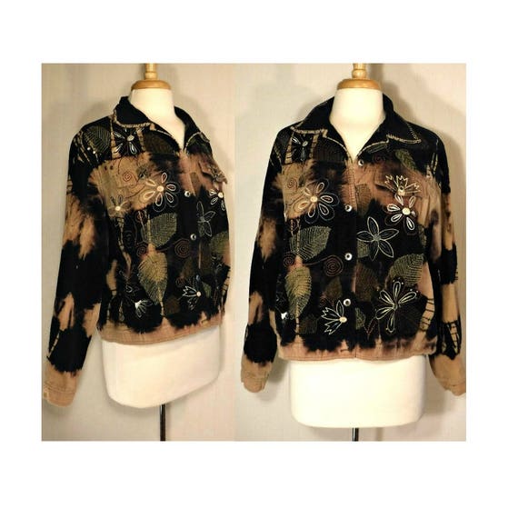 Women's Jacket- Cropped Jacket- Floral Jacket- Boh
