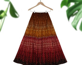 Tapestry Skirt- Long Skirt- Boho Skirt- Hippie Skirt- Midi Skirt- Indian Skirt- Ethnic Skirt- Peasant Skirt- Bohemian Skirt- Women's Skirt