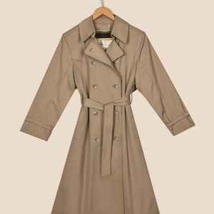 Vintage London Fog Coat- London Fog Trench Coat- Double Breasted Trench Coat- London Fog Raincoat- Khaki London Fog Winter Overcoat Womens
