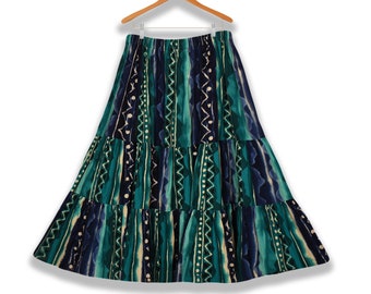 Sedona Skirt-Womens Skirt-Boho Skirt- Midi Skirt-Hippie Skirt-Tribal Skirt-Ethnic Southwestern Skirt-Long Skirt-Native American Plus Size XL