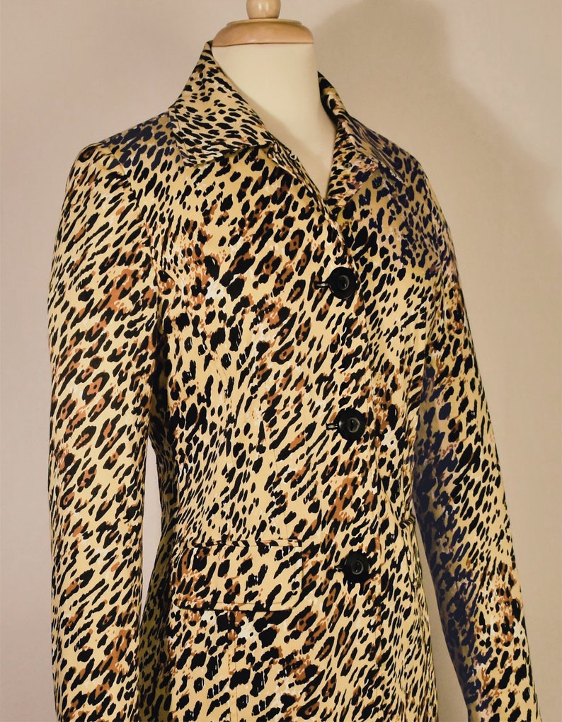 Women's coat, leopard coat, leopard print coat, long coat, leopard overcoat, maxi coat, animal print coat, ladies coat, Vintage leopard Coat image 8