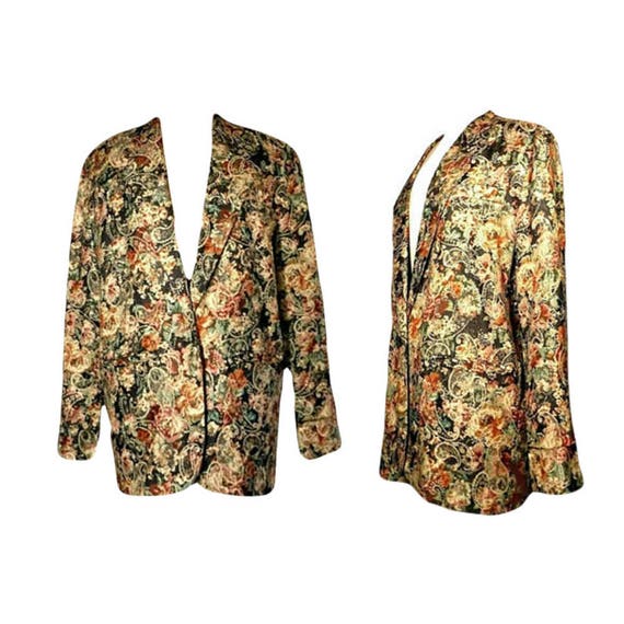 vintage floral blazer