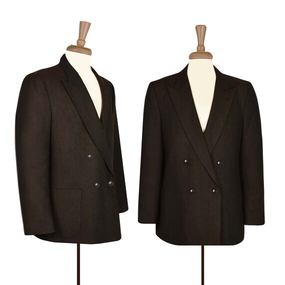 Vintage Yves St Laurent Coat, Saint Laurent Wool Coat, Men's Wool
