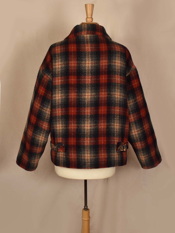 Maurices Plaid Jacket- Womens Plaid Coat- Wool Ch… - image 3