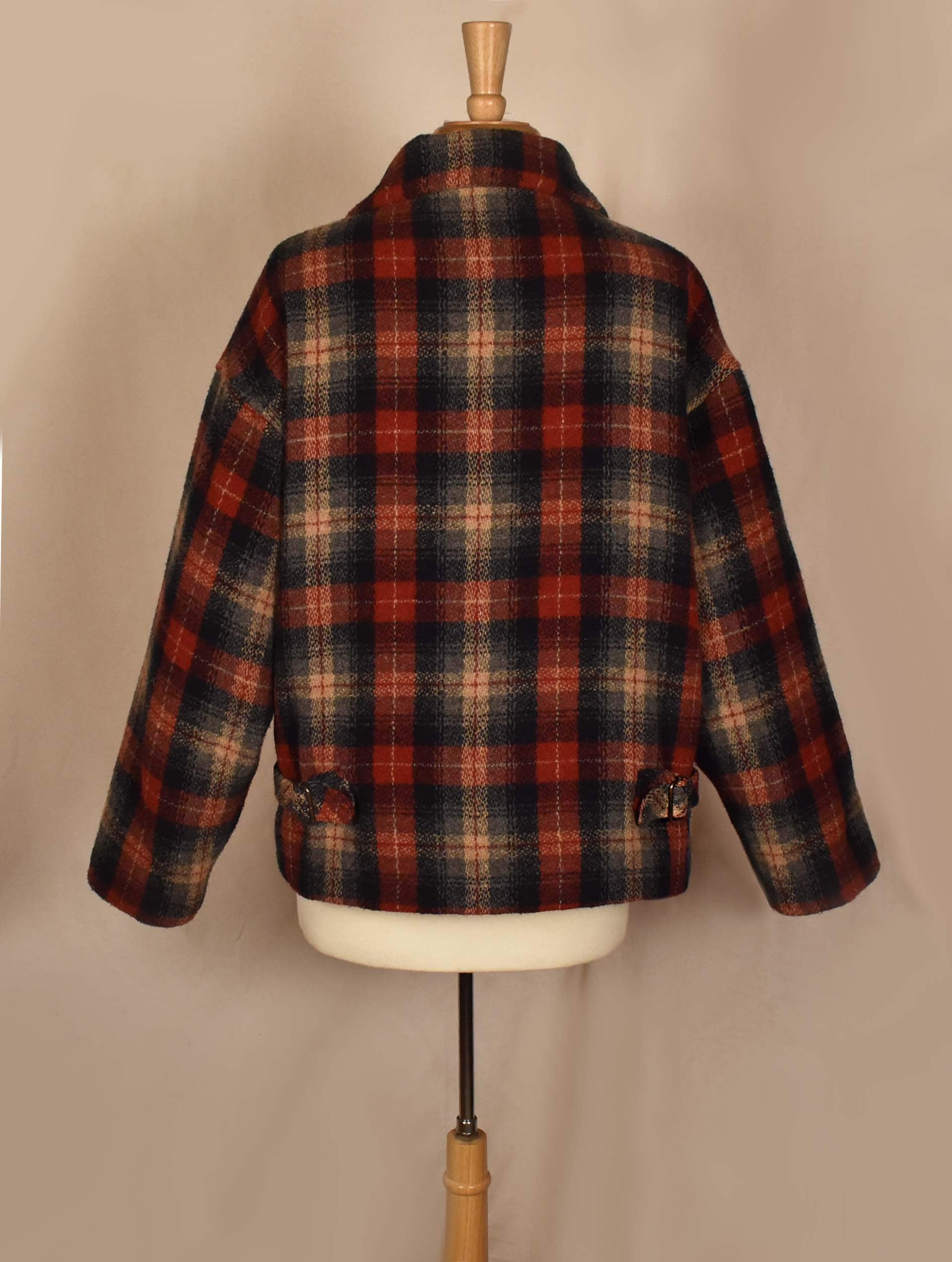 Maurices Plaid Jacket- Womens Plaid Coat- Wool Check Jacket