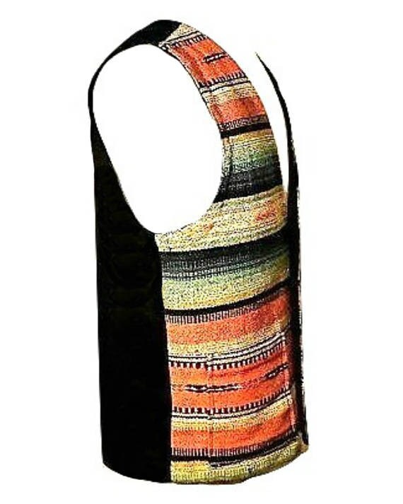 Vintage Aha! Vest- Ethnic Woven Bohemian Hippie V… - image 3