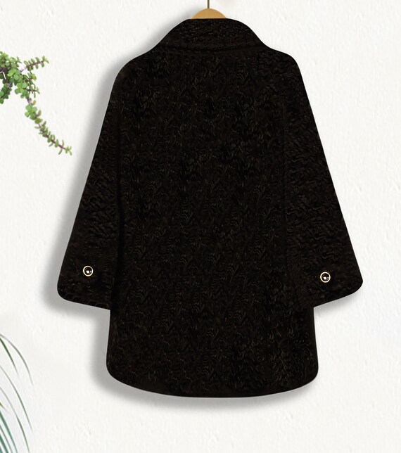 Faux Fur Coat- Winter Coat- Faux Fur Jacket- Blac… - image 6