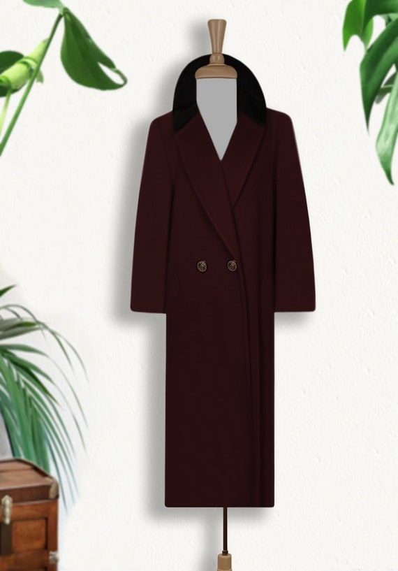 Long Wool Coat- Women's Maxi Coat- Wool Overcoat-… - image 4