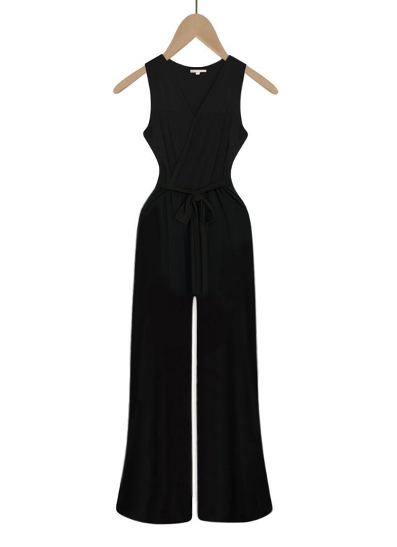 Tall Jumpsuit- Tall Black Romper- Extra Tall Jump… - image 2