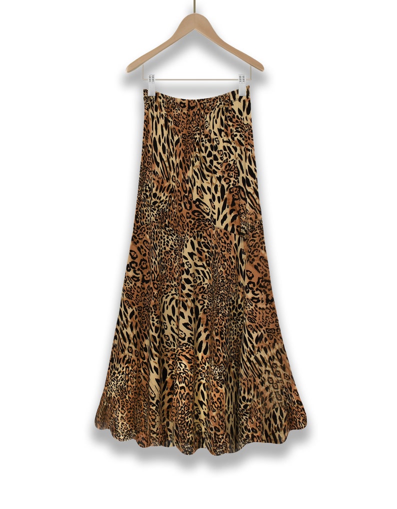 Leopard Print Skirt Leopard Print Animal Print Cheetah Print Women's Skirt Ladies Leopard Skirt Midi Skirt Women's Leopard Skirt image 5
