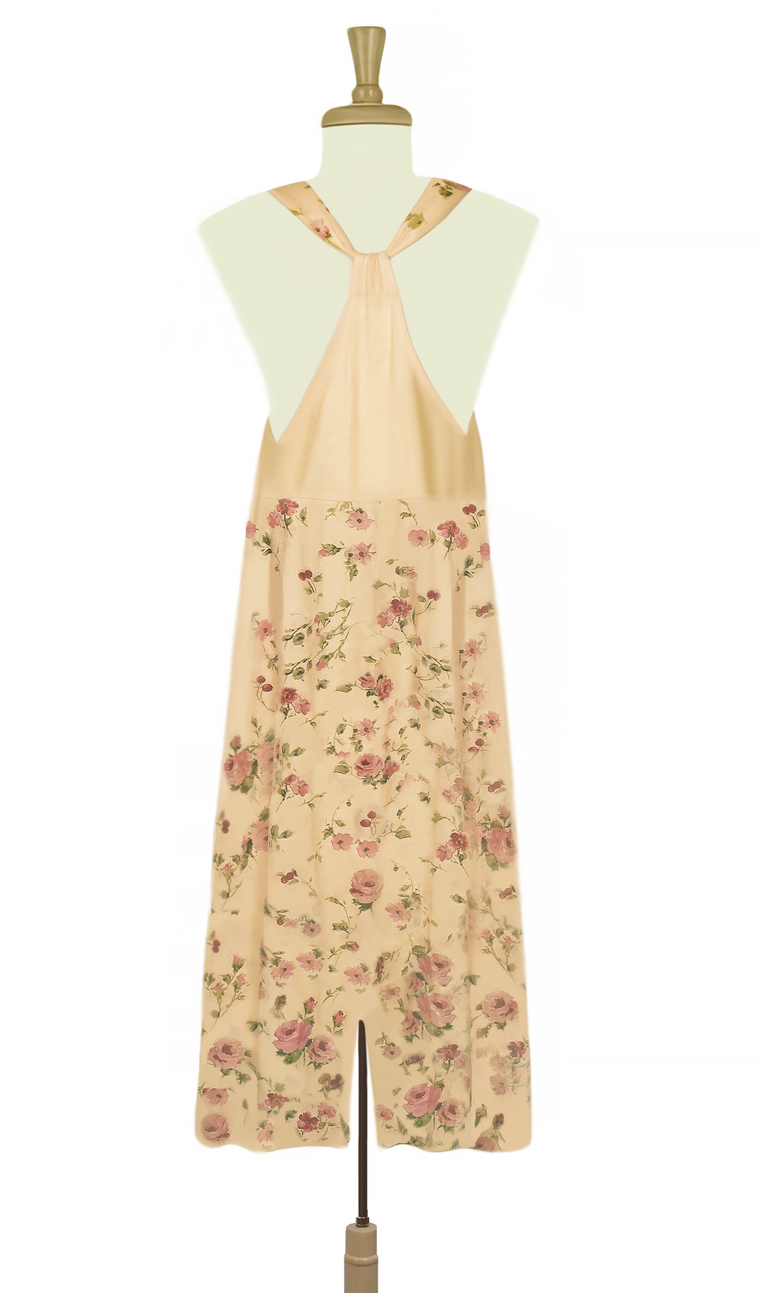 coldwater creek linen dress Coldwater Creek Dress- Floral Linen Dress- Strappy Flower Dress- Coldwater  Creek Linen Dress Apricot Floral Midi Dress- Petite Sundress