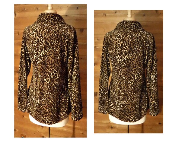 Turtleneck Sweater- Leopard Print Shirt- Leopard … - image 2