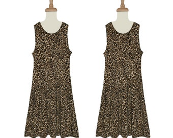 Leopard Dress- Leopard Print Dress- Women's Dress- Summer Dress- Animal Print Dress- Sleeveless Dress- Cheetah Dress- Cheetah Print Dress