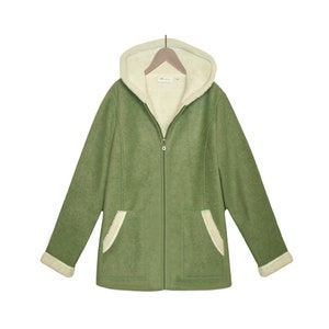 Denim & Co Sherpa Jacket- Green Sherpa Hoodie- Sherpa Jacket- Sherpa Hoodie- Sherpa Lined Hoodie- Fleece Sherpa Hoodie- Fleece Parka Jacket