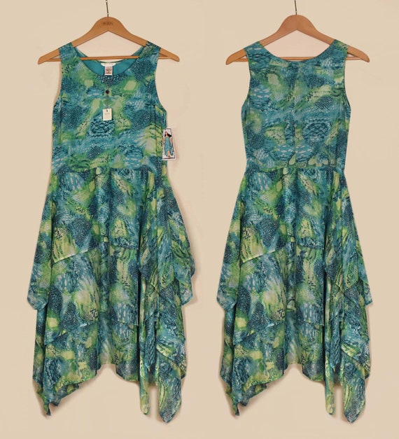 Womens Summer Dress- Cute Summer Dress- Tiered Sundress- Flowy Layered Dress-  Aqua Sundress Flowy Summer Dress- Sleeveless Tiered Midi Dress - Etsy