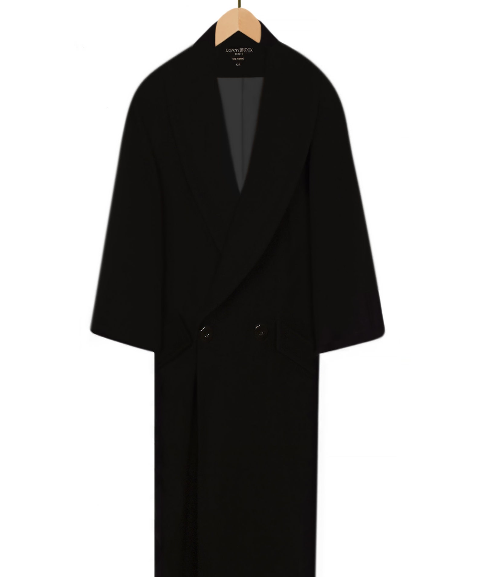 Vintage Wool Cashmere Coat Long Wool Coat Womens Maxi Coat Black Coat Long Black Coat Formal