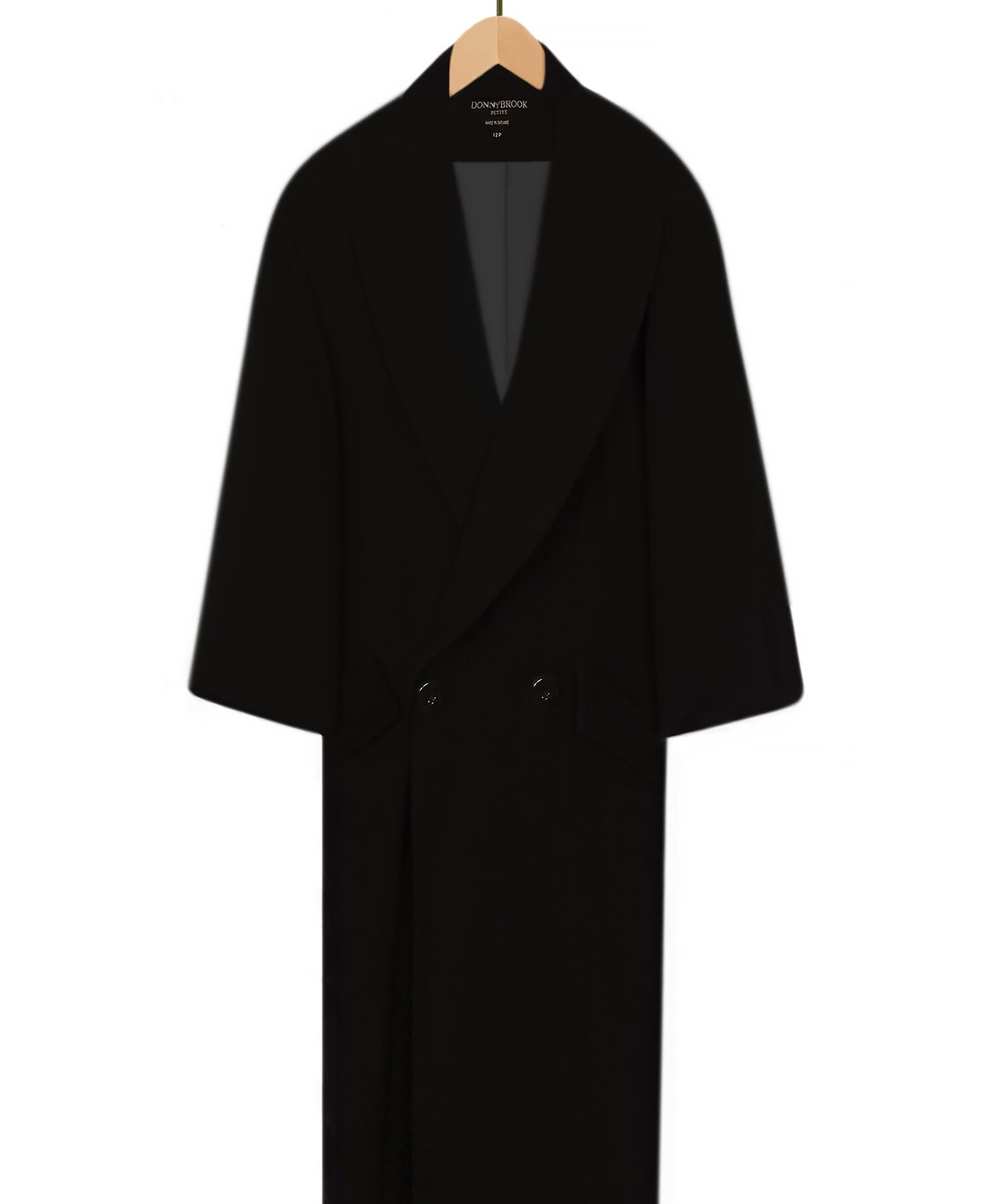 Vintage Wool Cashmere Coat Long Wool Coat Womens Maxi Coat Black Coat