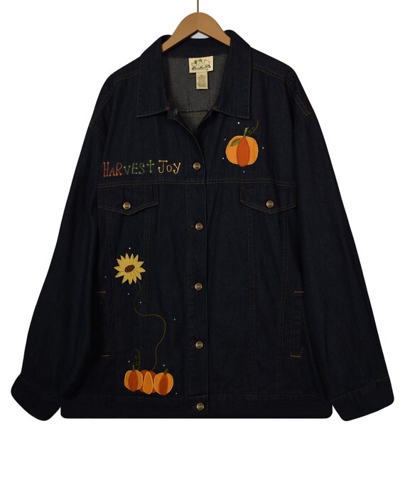 Womens Jean Jacket denim Jacket Plus Size embroidered Jean Jacket