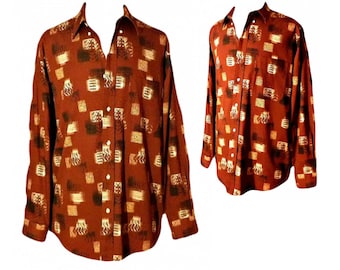 Mens Shirt- Mens Long Sleeve Shirt- Button Down Shirt- Mens Casual Shirt- Mens Indian Shirt- Southwestern Shirt- Mens Casual Collar Shirt