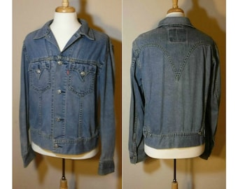 Giacca Denim Uomo- Giacca Levis Uomo- Giacca Jean Uomo- Giacca Denim Uomo- Giacca Denim Acid Wash- Giacca Levis Vintage- Cappotto Denim