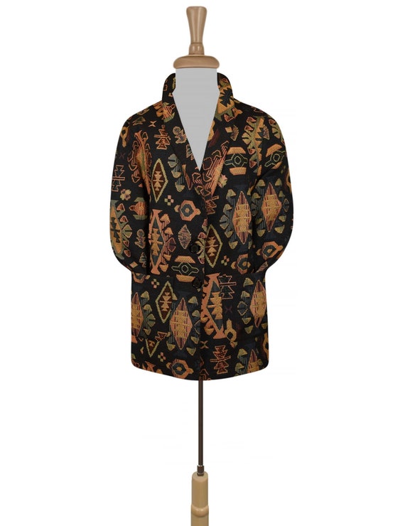 Coldwater Creek Jacket- Indian Print Jacket- Tape… - image 6