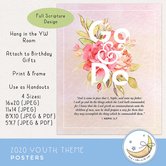 Youth 2020 Theme Go Do YW Suite Posters Cards Invites