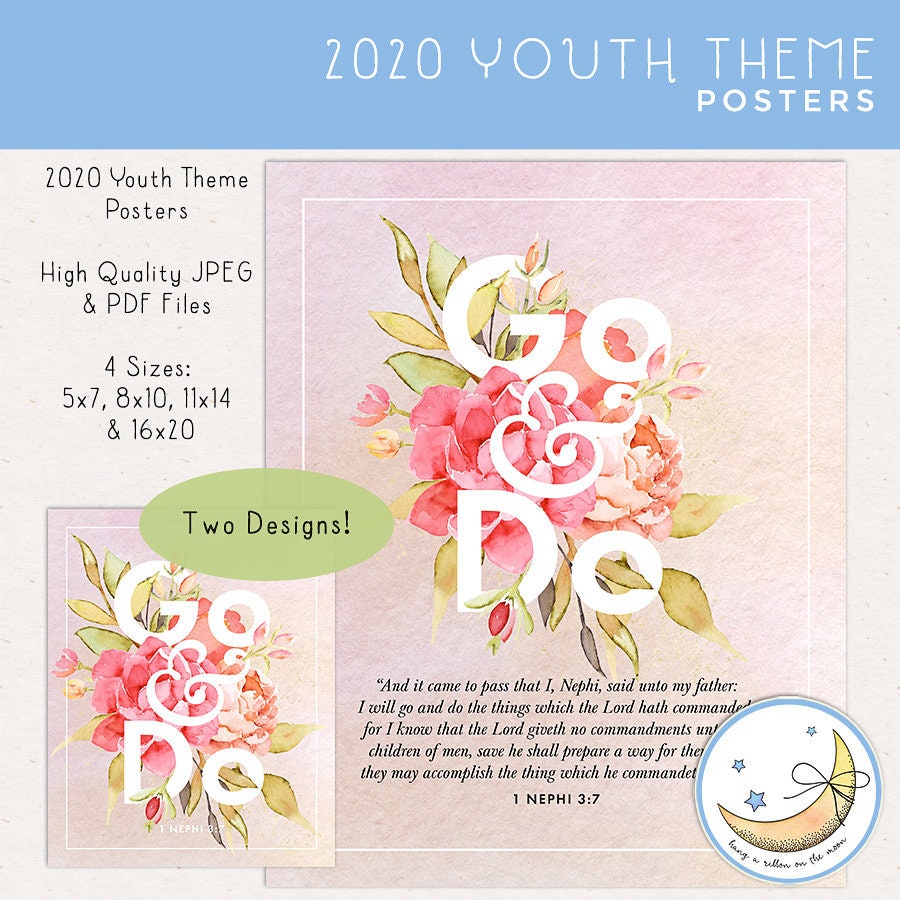 Youth 2020 Theme Go Do YW Suite Posters Cards Invites