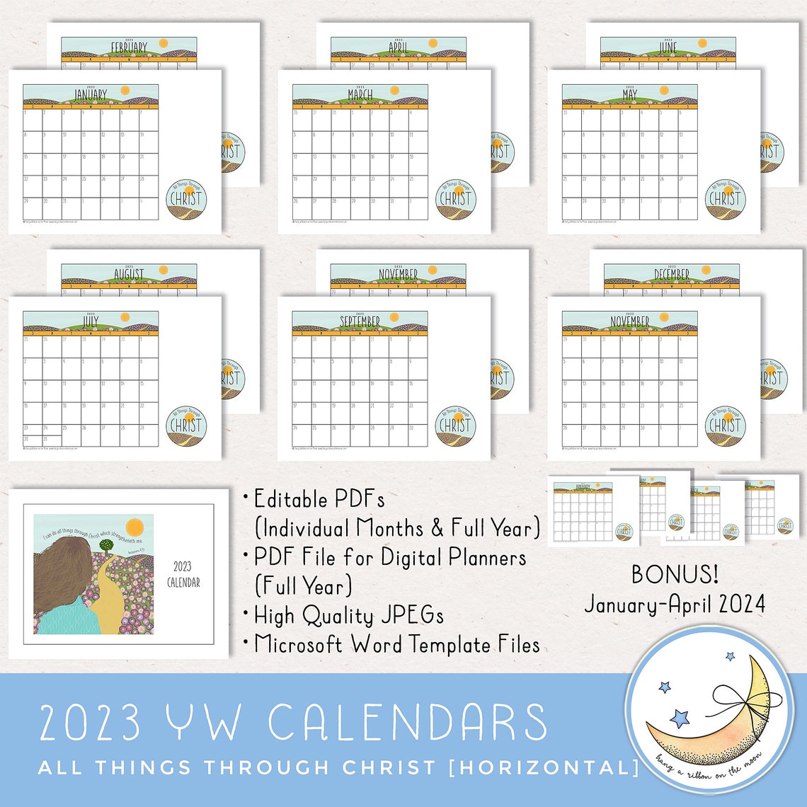 LDS YW Calendar 2023, Youth Theme, Editable PDF, Digital Planners ...
