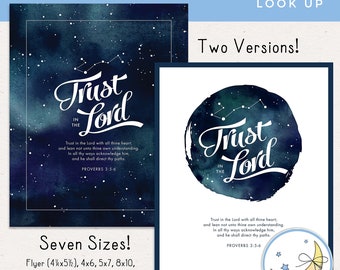 LDS Youth Theme 2022: Trust in the Lord, Poster Pack, 4x6, 5x7, 8x10, 11x17, 16x20, 20x30, Young Women, Look Up, Digital Download