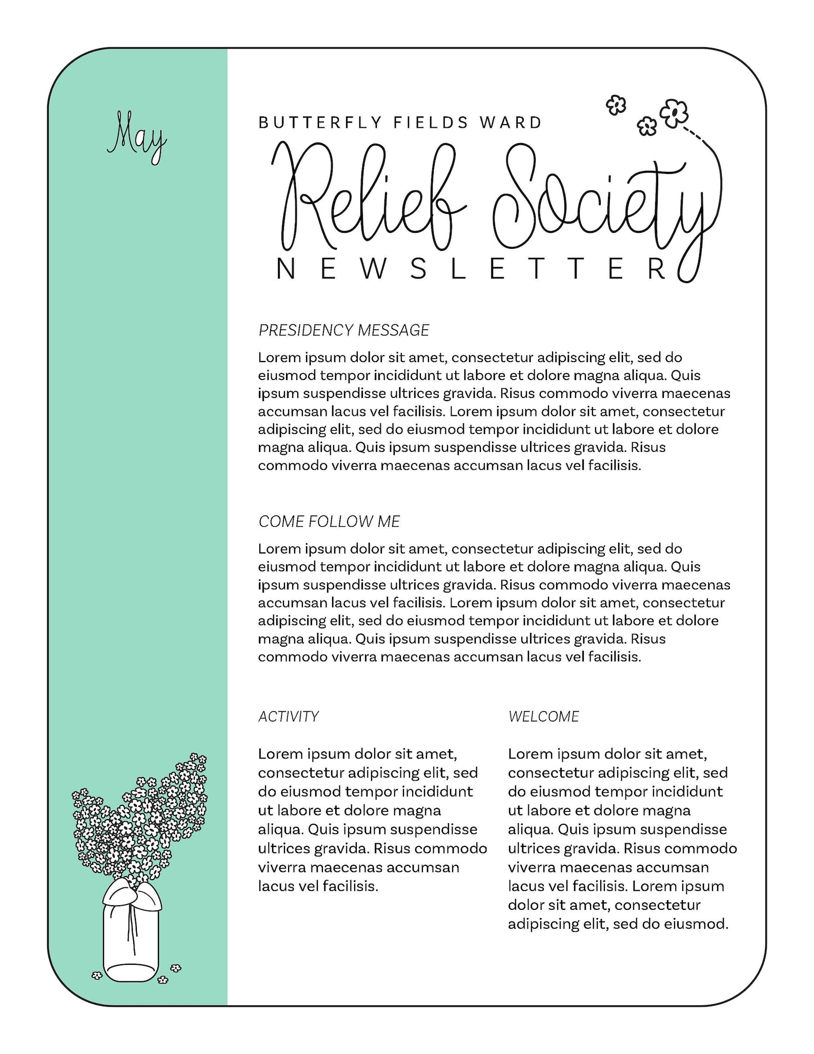 relief society birthday cake ideas