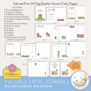 LDS YW Girls Camp Printable Journals, Young Women Booklet, Editable PDF ...