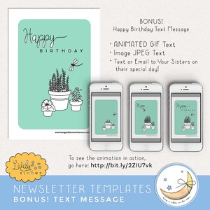 Newsletter Templates, 12 Months, Two Pages, Edit in Adobe Reader, Photoshop, Photoshop Elements, Canva and Microsoft Word Digital Download image 10