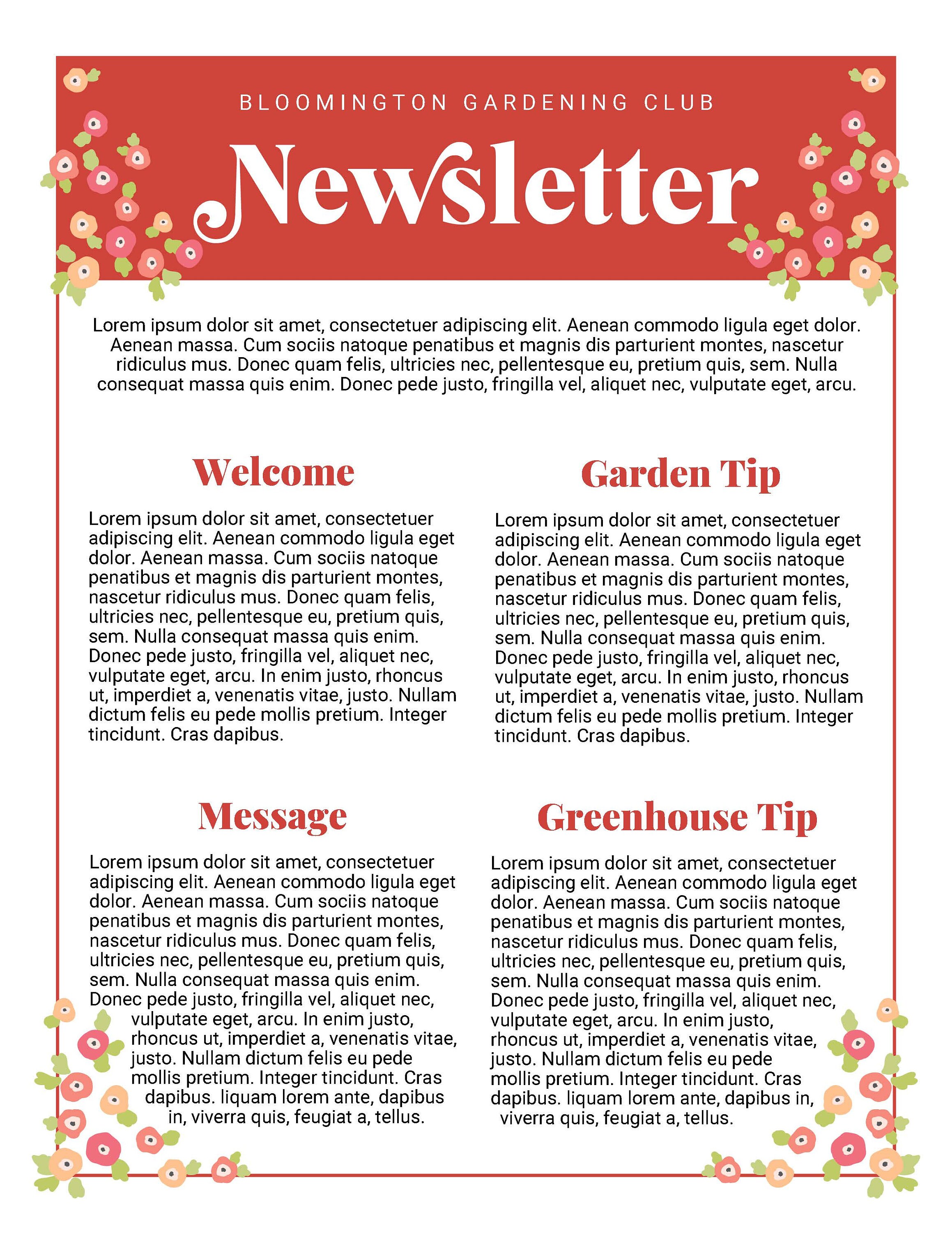 Newsletter Template Editable in Adobe Reader PS PSE Canva Etsy