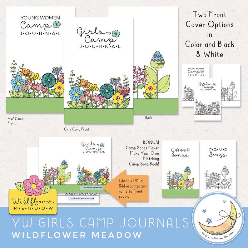 LDS YW Girls Camp Printable Journals, Young Women Booklet, Editable PDF ...