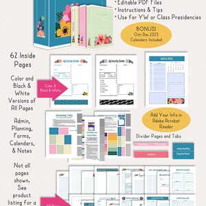 2024 LDS YW Presidency Planner, Editable PDF, Binder Covers, Divider ...