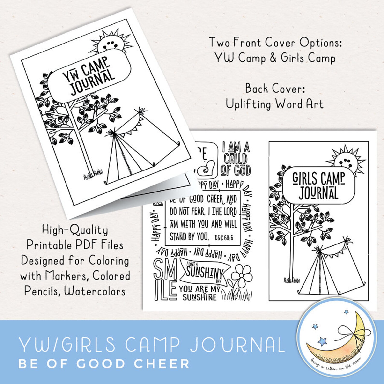 LDS Young Women Camp Girls Camp Editable Printable Journal - Etsy