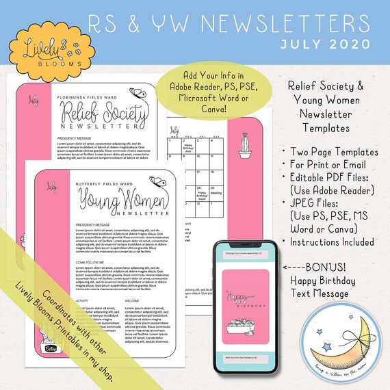 Two Page Newsletter Template from i.etsystatic.com