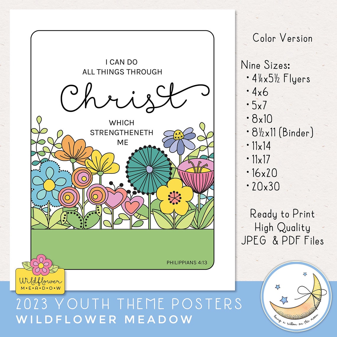2023 Youth Theme LDS Young Women Posters Color and Black & Etsy UK