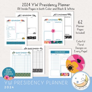 2024 LDS YW Presidency Planner, Editable PDF, Binder Covers, Divider ...