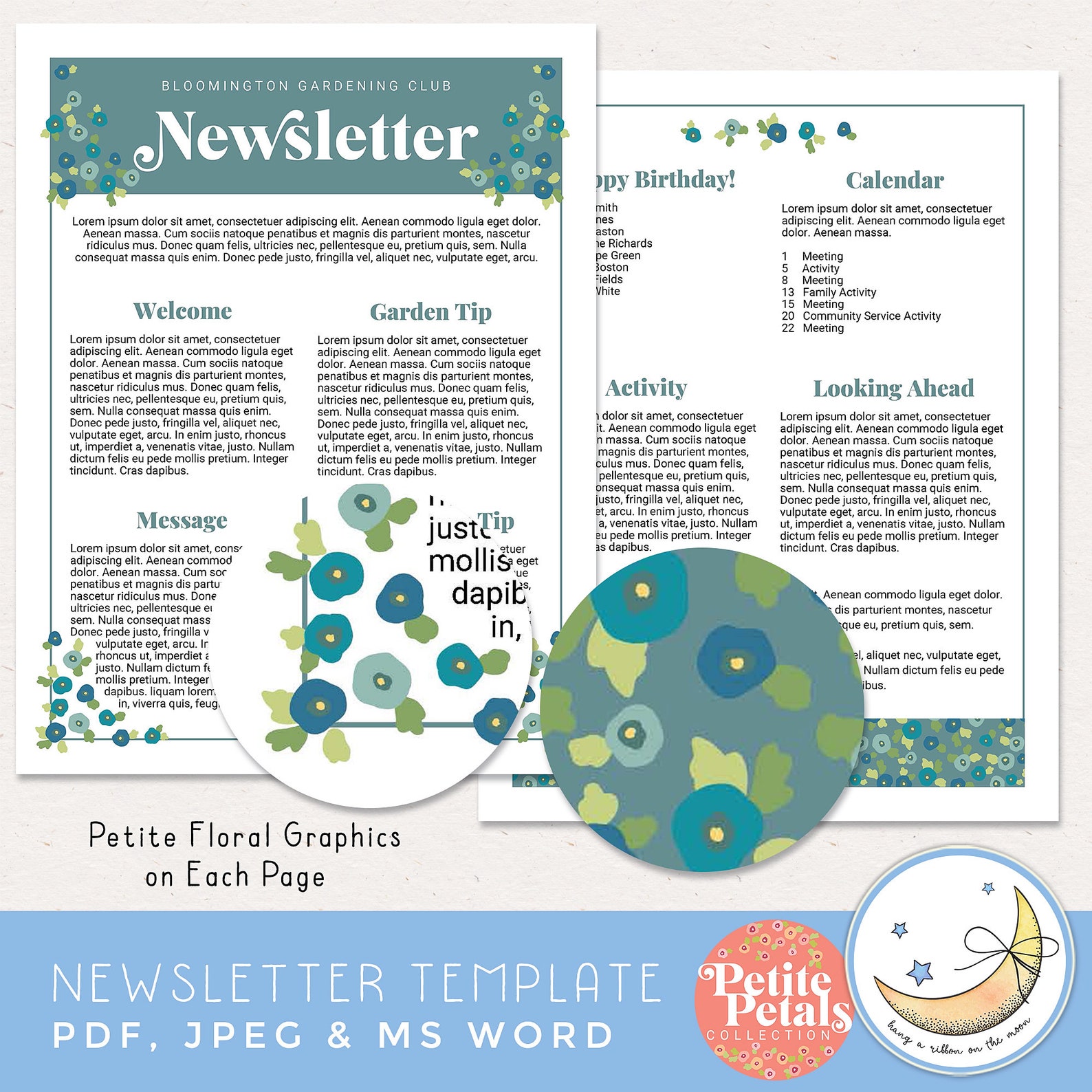 Newsletter Editable Template Adobe Reader PS PSE Canva - Etsy