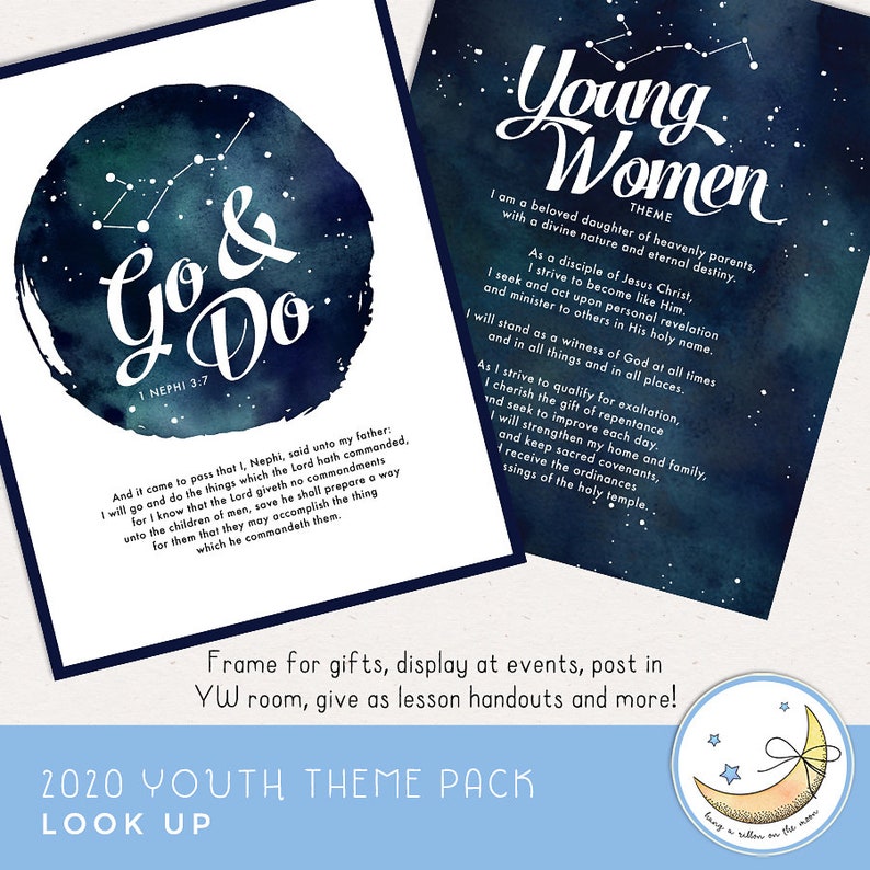 Youth 2020 Theme Go Do YW Suite Posters Cards Invites