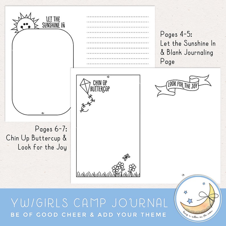 LDS Young Women Camp Girls Camp Editable Printable Journal - Etsy