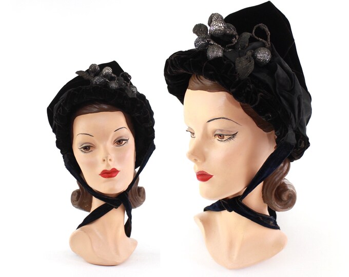 Victorian With Silver Berries 1800s Black Victorian Black