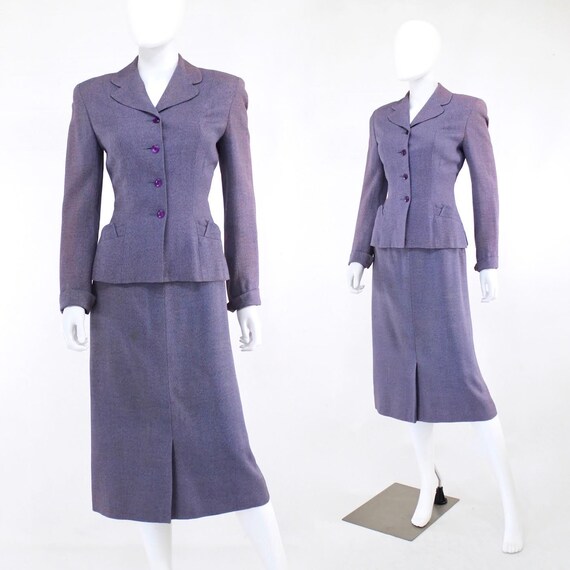 1950s Lilac Purple Suit - 1950s Purple Suit - Vint